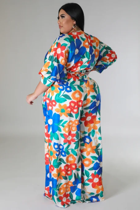 Classy mixed colour plus size Jumpsuit - Image 3