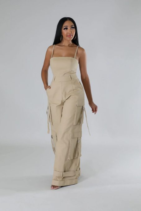 tan jumpsuit