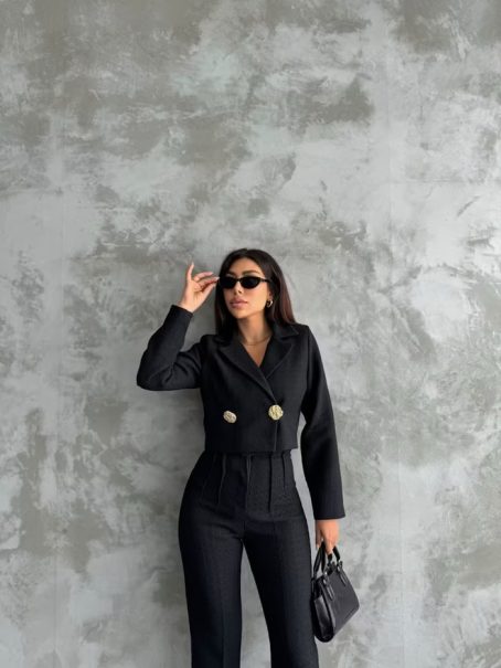 Black chanel suit